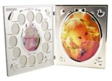 Photo Frame Silver - Baby 1st Year - 14 Windows