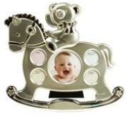 Photo Frame Silver - Baby Rocking Chair & Clock - 12 Windows