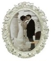 Matt Silver Picture Frame - Rose Design (4 * 6 inch)