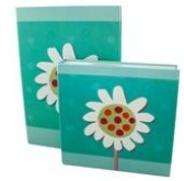 Photo Album 200 Photos - Blue Flower Design