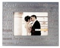 Brushed Zinc Alloy Picture Frame - Love