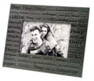 Brushed Pewter Picture Frame - Hugs