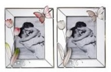 Glass Butterfly Picture Frame - Pink (4 * 6 inch)