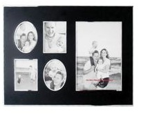 Aluminium Picture Frame with black Inlay - 5 windows