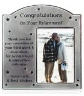 Silver Plated Picture Frame - Retirment (4 * 6 inch)
