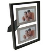 Wooden Espresso Photo Frame with 2 Windows (6 * 4 inch)