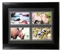 Black Wooden Photo Frame - 4 Windows (4 * 6 inch)