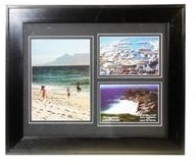 Black Wooden Photo Frame - 3 Windows