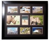 Black Wooden Photo Frame - 9 Windows