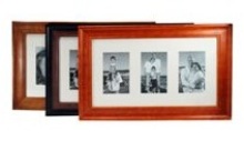 Burgandy Wooden Picture Frame - 2 windows (4 * 6 inch)