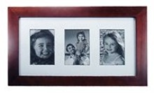 Burgandy Wooden Photo Frame - 3 windows (4 * 6 inch)