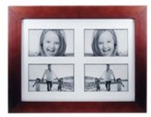 Burgandy Wooden Photo Frame - 4 windows (4 * 6 inch)