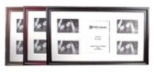 Inverted Wooden Photo Frame - 5 Windows - Available In Black, Bu