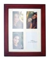 Matt Inlay Wooden Photo Frame - 4 windows - Available in Walnut