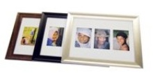 Moulded Photo Frame - 3 Windows (4 * 6 inch) Available in Black,