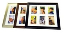 Moulded Photo Frame - 6 Windows (4 * 6 inch) Available in Black,