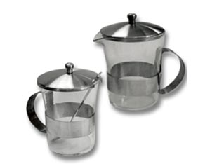MSS & GLS MILK JUG & SUGAR BOWL SET MINOR 220ML MSS & GLS MILK JUG & SUGAR BOWL SET MINOR 220ML