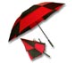 WINDPROOF GOLF UMBRELLA, BLACK & RED (Dia 128cm)