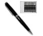 SILVER & BLACK BALL PEN, 10 PIECES PER BOX