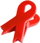 Magnet Clip - Aids Ribbon  Available in: Red