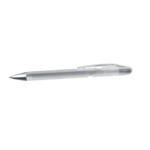 Designed ball pen with frosted barrel and metal tip, comes with