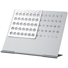 Aluminium everlasting calendar - every desk should have one - gr
