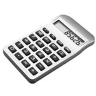 Silver Calculator with 8 digit display and rubber keys