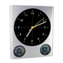 Wall clock \"Trio\" with hygrometer and thermometer