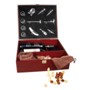 Magnificent wooden gift box for 3 bottles of wine with chess and