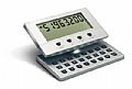 Swivel, multifunctional calendar with calculator, temprature, ti