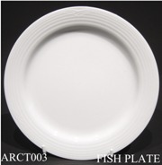 91511 Arctic White Fish Plate - Min Orders Apply