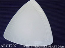 91518 Arctic White Triangular Plate 20Cm - Min Orders Apply