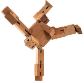 Eco Cubebot Medium - Wooden Cube Robot - Min Order: 2