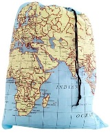 World Map Laundry / Drawstring Bag - Min Order: 8 units