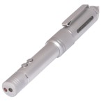 Secure Flash Drive Laser Pointer And Torch - Silver