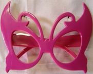 Crazy Glasses - plastic - pink butterfly