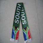 Scarf - satin - green - South Africa RSA flag