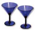 ACRYLIC MARTINI GLASSES BLUE (SET OF 2)