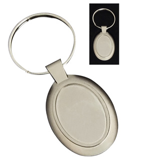 Silver Oval Keyring Without Logo Plate