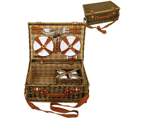 Willow Picnic Basket For 4(49X35X21.