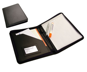 A4 ZIP DOCUMENT CASE WITH 20 PAGE PAD