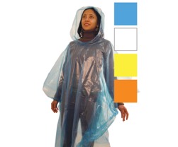 Unisex Disposable Poncho Clear
