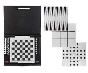 Silver & Black 4-In-1 Magnetic Game