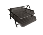 Black Mesh Two Tired File Tray With