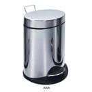 fStainless Steel 3l  Waste Bin with Foot Pedal -Oval Sha