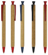 Sustainable Wood (FSC) Gel Pen (Coloured Trim) - Plain - Min Ord