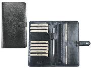 Travel Wallet with Tab - Italian Leather     Black; Brown