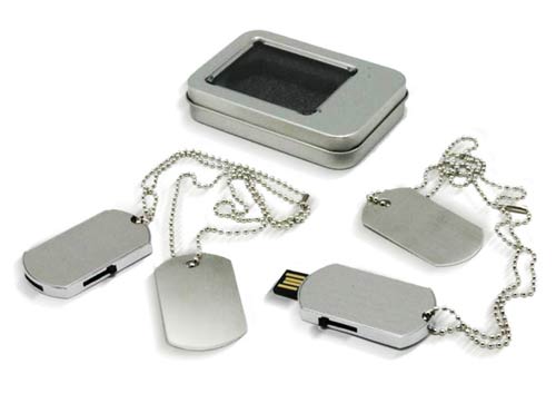 Dog Tag USB Drive / Stick with Chain