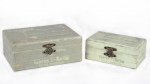 2Pc Rectangle Wooden Boxes