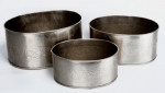 Nickel Plated 3Pc Dp Oval Planters